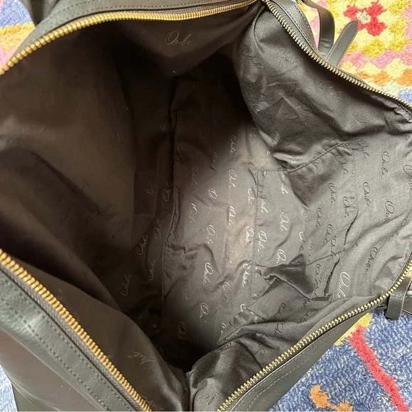 Limited Edition ORIBE Duffle Unisex Bag. Vegan Leather Black With Gold Hardware - Picture 5 of 15